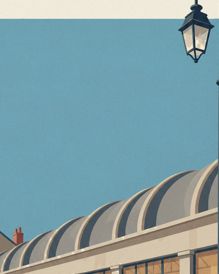 Talensac market in Nantes on a Sunday morning poster: close-up detail