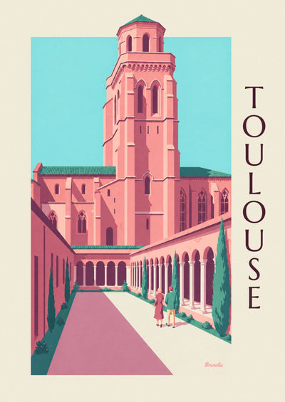 Poster Couvent des Jacobins mit Kreuzgang in Toulouse: das ganze Poster