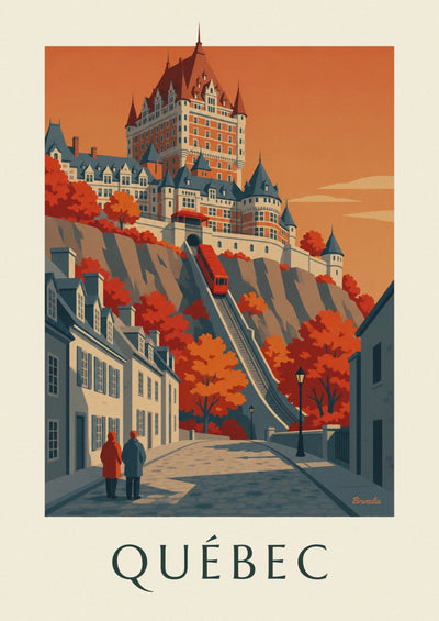 Poster Château Frontenac im Herbst in Québec: das ganze Poster
