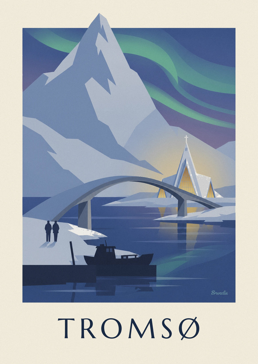 Tromsø gateway to the Arctic and northern lights poster