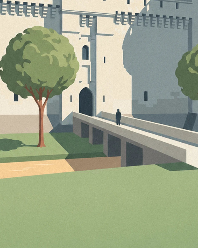 Poster Schloss der Herzöge der Bretagne in Nantes: Detail in Nahaufnahme