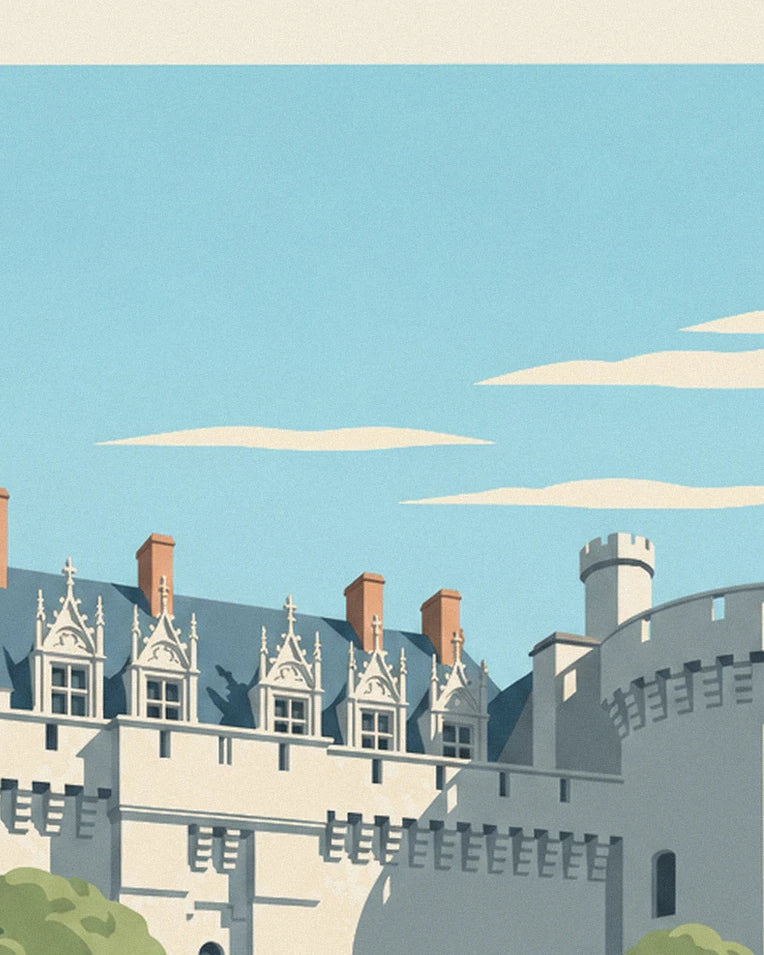 Poster Schloss der Herzöge der Bretagne in Nantes: Detail in Nahaufnahme