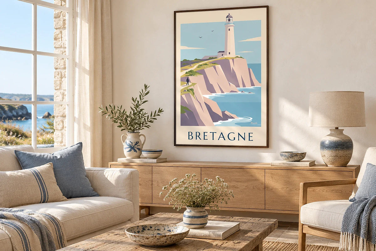 Brittany posters: the wild coast and its lighthouses