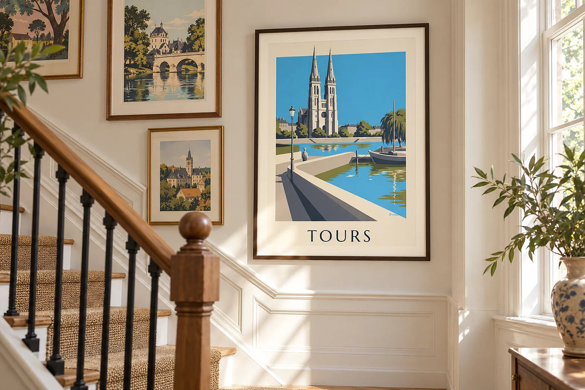 Das Treppenhaus als Poster-Galerie