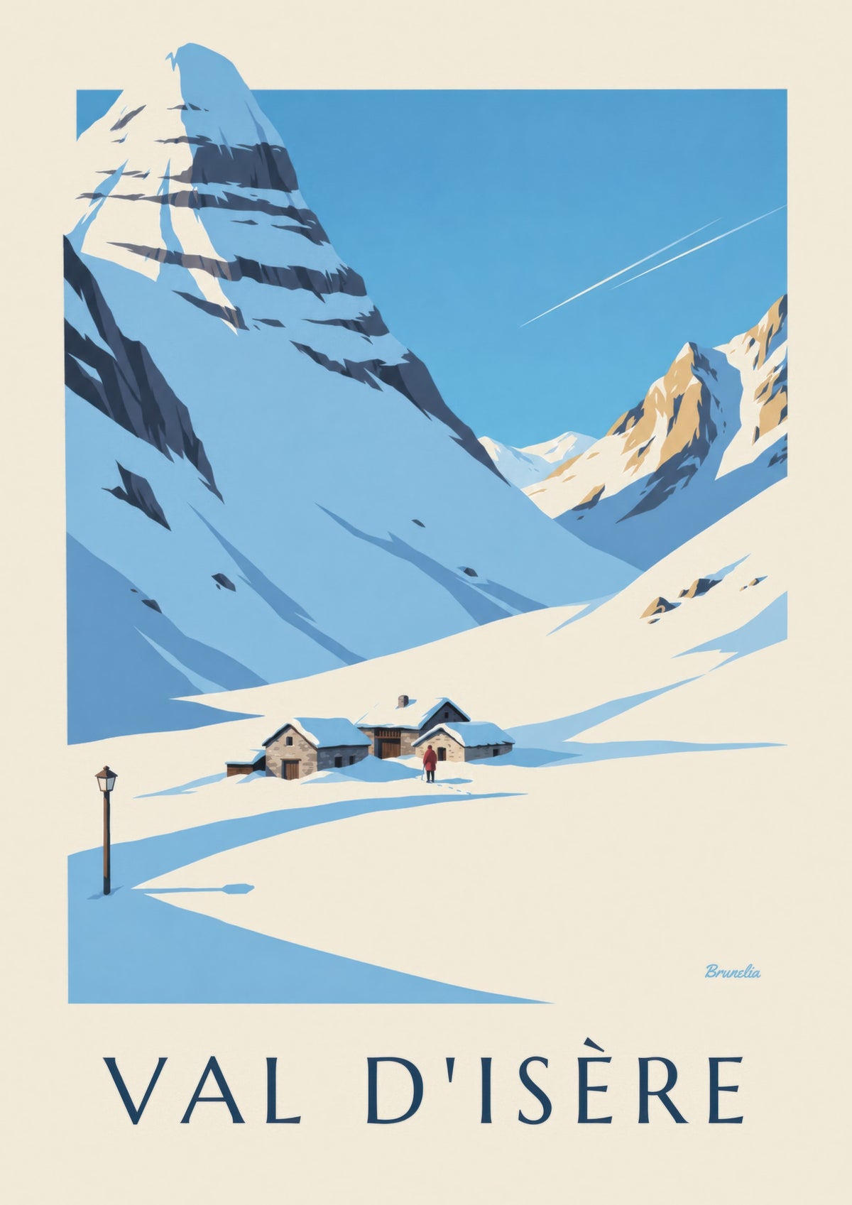 Affiche Val d’Isère, Le Manchet sous la neige