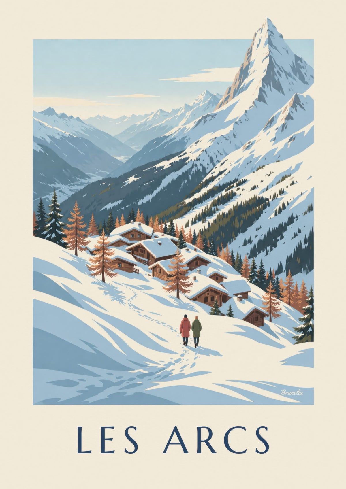 Affiche Les Arcs, panorama sur la Tarentaise