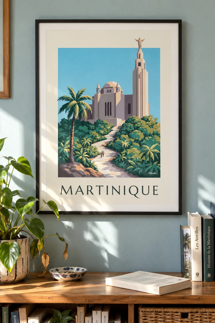 Poster Martinique, Herz-Jesu-Kirche von Balata : gerahmt an der Wand