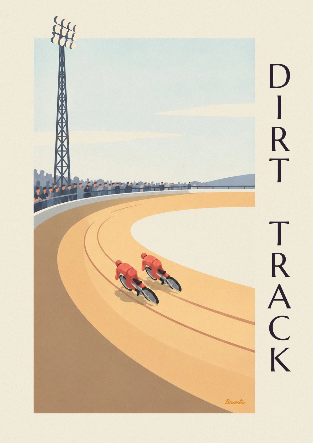Poster Speedway-Rennen auf Aschenbahn