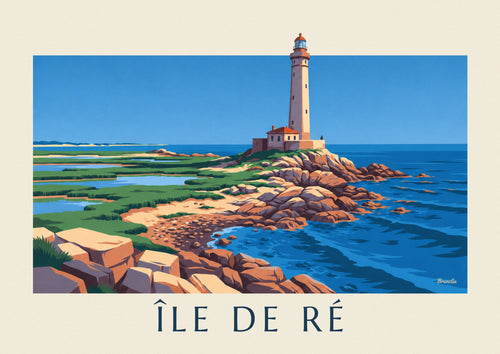 Poster of the Phare des Baleines lighthouse at the tip of Île de Ré: the full poster