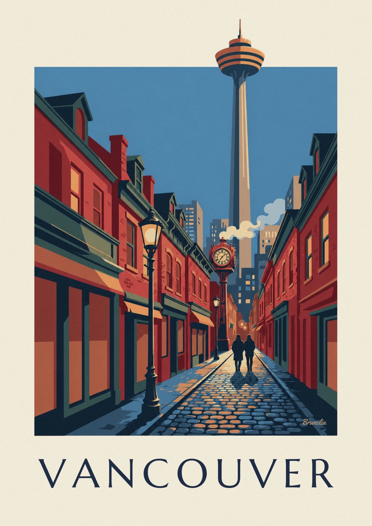 Poster Dampfuhr in Gastown, Vancouver