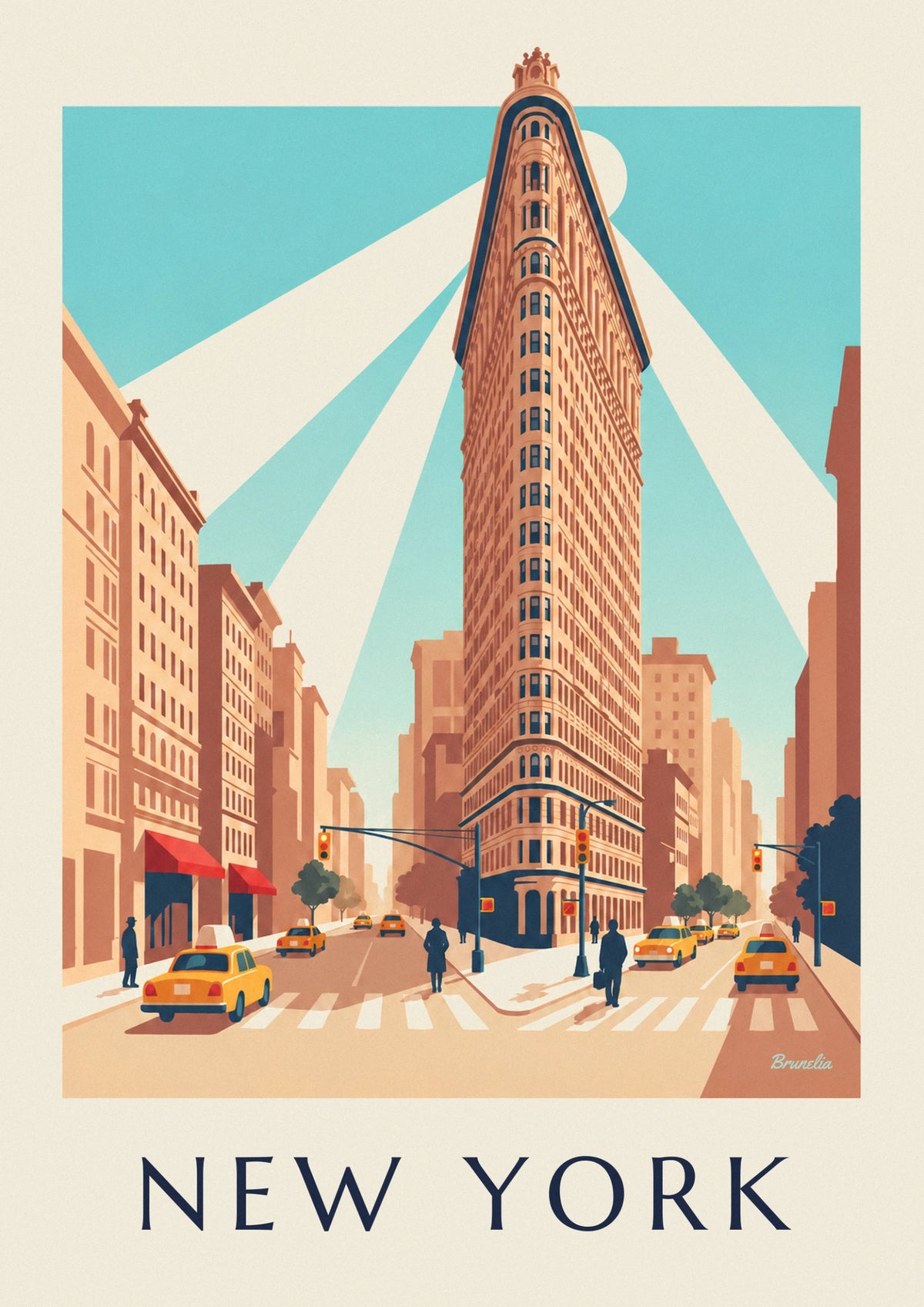 Affiche Flatiron Building entre Broadway et la Cinquième Avenue