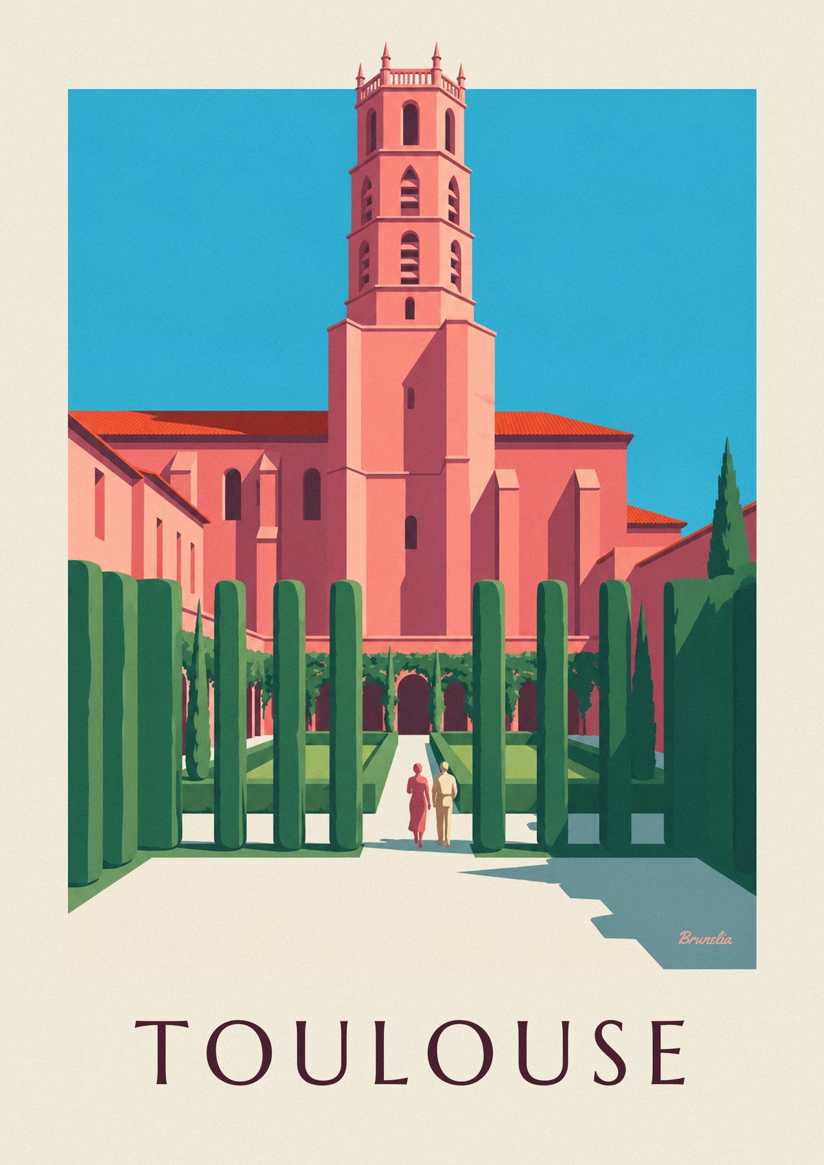 Poster Couvent des Jacobins mit Kreuzgang in Toulouse