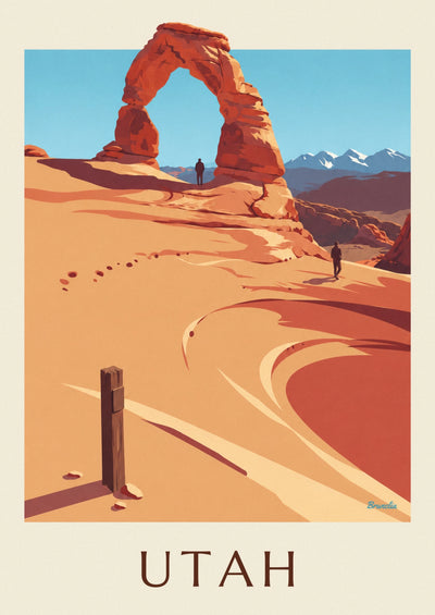 Poster Delicate Arch in der Wüste von Utah: das ganze Poster
