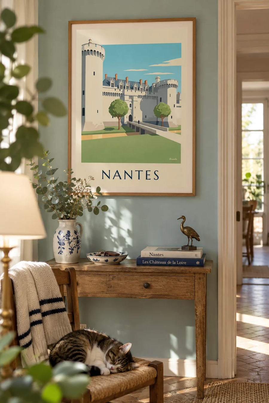 Poster Schloss der Herzöge der Bretagne in Nantes: gerahmt an der Wand
