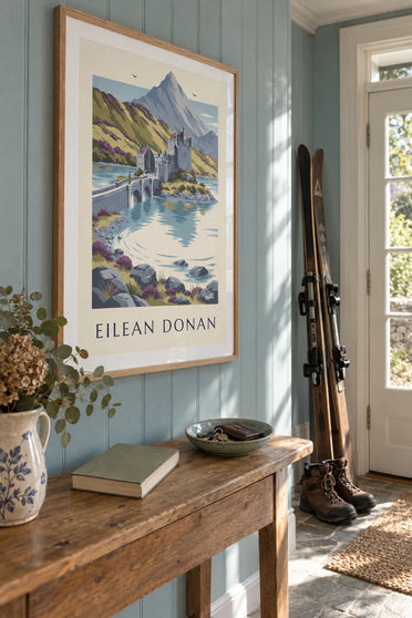 Poster Eilean Donan Castle in den schottischen Highlands: gerahmt an der Wand