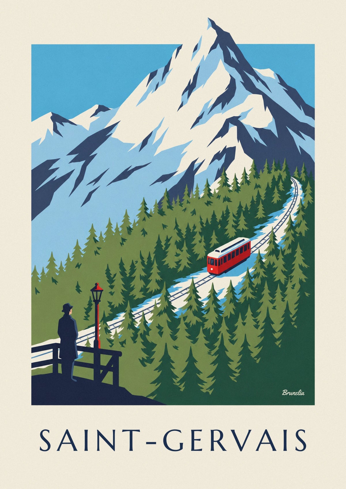 Mont-Blanc tramway at Saint-Gervais poster